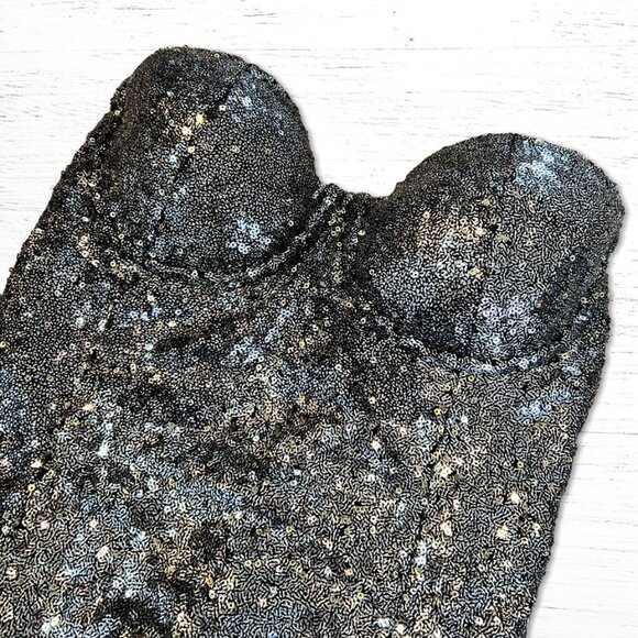 House of Harlow 1960 x REVOLVE Teri Sequin Bodysuit in Size Large Fully Lined - Picture 7 of 14